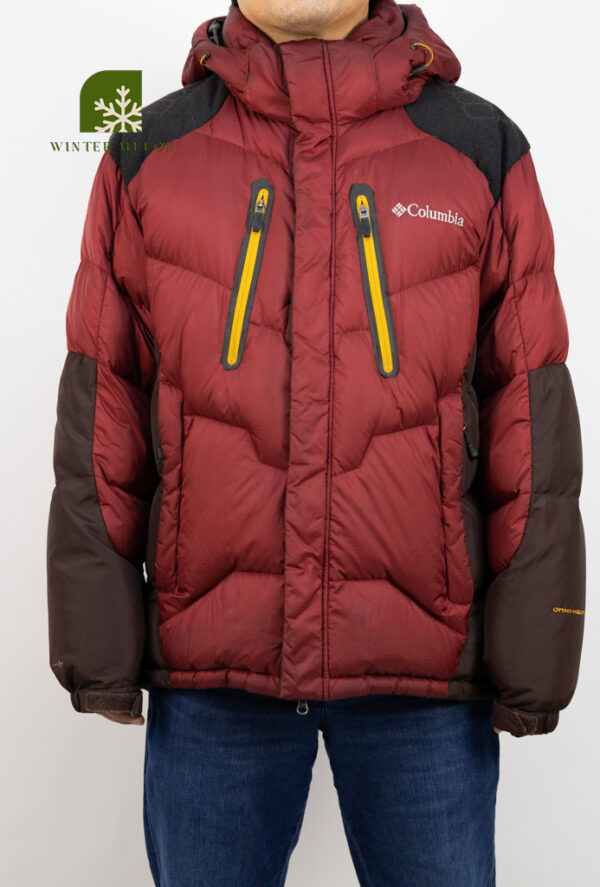 เสื้อกันหนาว COLUMBIA สีแดงเลือดหมู - Image 2