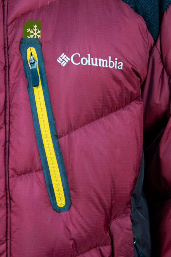 เสื้อกันหนาว COLUMBIA สีแดงเลือดหมู - Image 3
