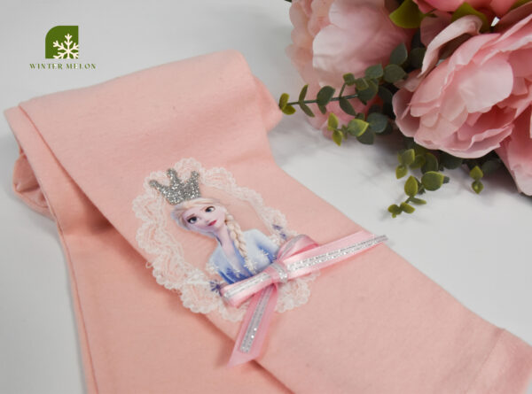 เลกกิ้งสำหรับเด็กผ้ายืด FROZEN สีชมพู