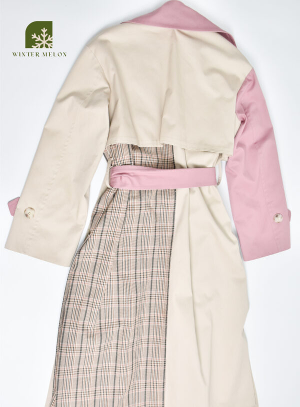 เสื้อเทรนซ์ THE TINT สีครีมชมพู - Image 4