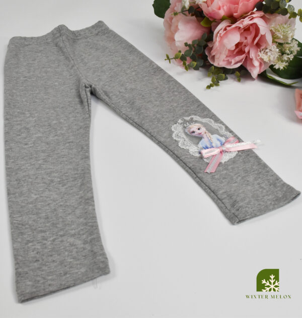 เลกกิ้งสำหรับเด็กผ้ายืด FROZEN สีเทา - Image 2