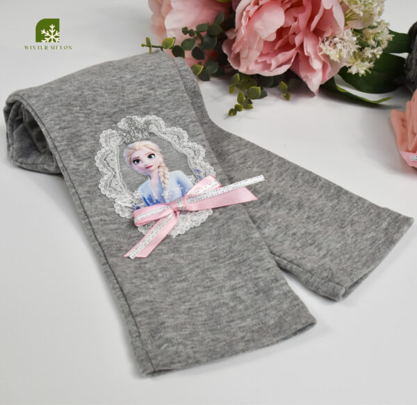 เลกกิ้งสำหรับเด็กผ้ายืด FROZEN สีเทา
