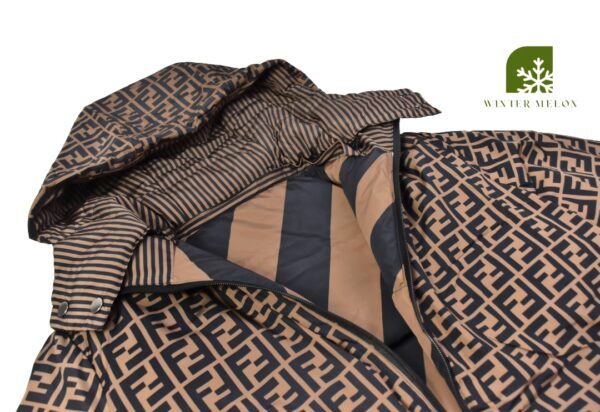 เสื้อกันหนาวพิมพ์ลาย FENDI สีน้ำตาล - Image 3