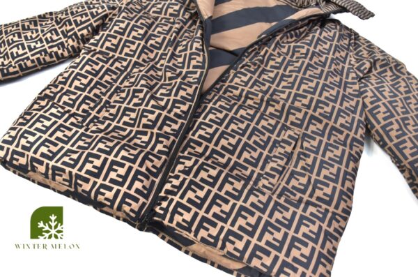 เสื้อกันหนาวพิมพ์ลาย FENDI สีน้ำตาล - Image 4