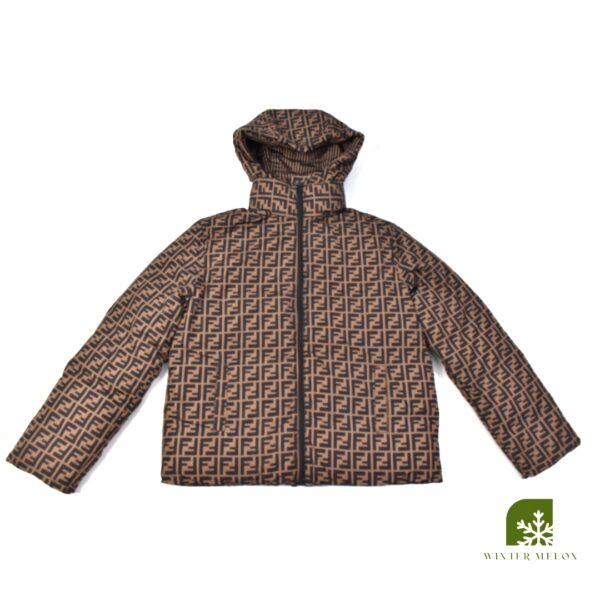 เสื้อกันหนาวพิมพ์ลาย FENDI สีน้ำตาล