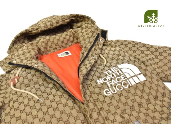 เสื้อกันหนาว TNF X GUCCI สีน้ำตาล - Image 2