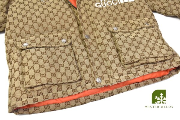 เสื้อกันหนาว TNF X GUCCI สีน้ำตาล - Image 3