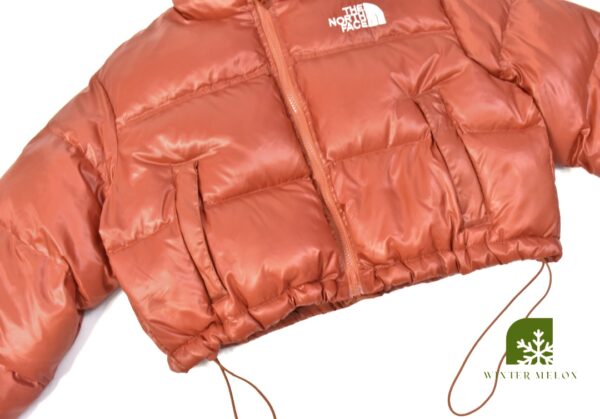 เสื้อกันหนาวทรงครอป THE NORTHFACE สีส้มอิฐ - Image 3