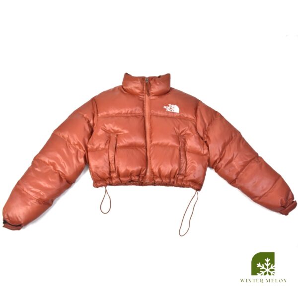 เสื้อกันหนาวทรงครอป THE NORTHFACE สีส้มอิฐ