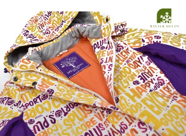 เสื้อสกี SPLUS SPORT สีขาว-เหลือง-ม่วง - Image 2