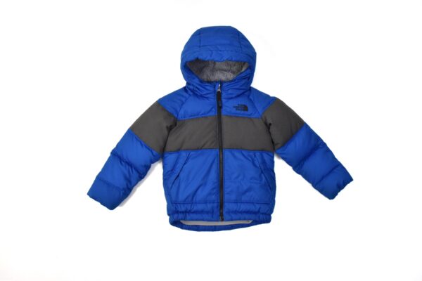 เสื้อกันหนาวเด็กสีฟ้าแถบดำ THE NORTH FACE