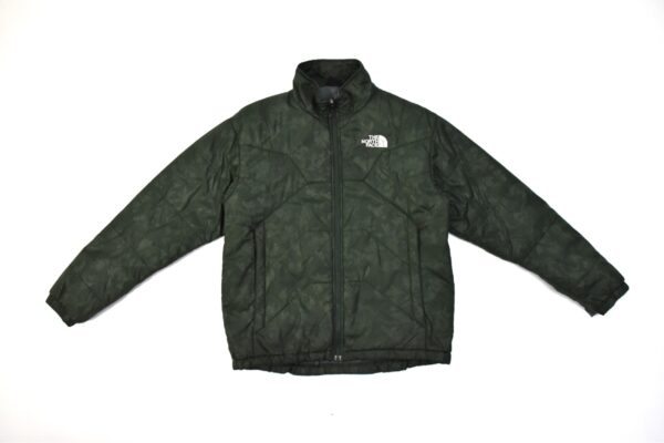 เสื้อกันหนาว THE NORTH FACE สีเขียวขี้ม้าลายทหาร