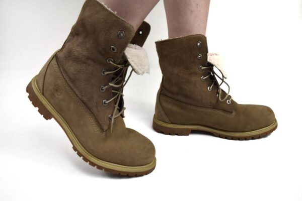 รองเท้าหิมะ TIMBERLAND สีโอวัลตินบุขนด้านใน - Image 3