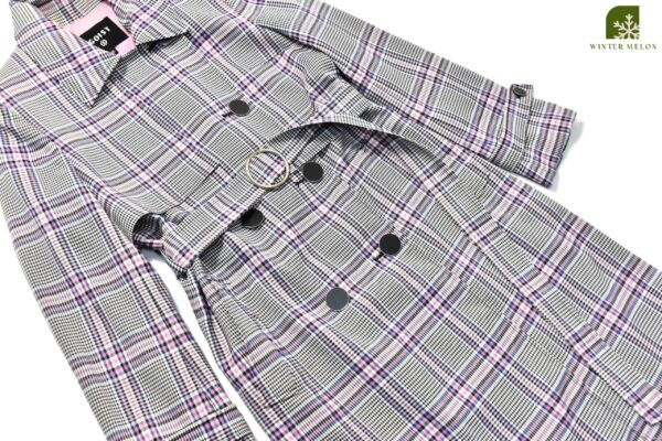 เสื้อเทรนซ์ EGOIST สีขาวลาย - Image 2