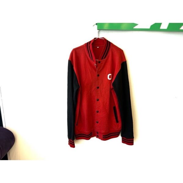 เสื้อกันหนาวแจ็กเก็ต OLLEH สีแดง