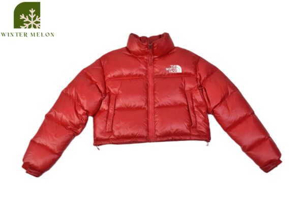 เสื้อกันหนาวทรงครอปTHE NORTH FACE สีแดง