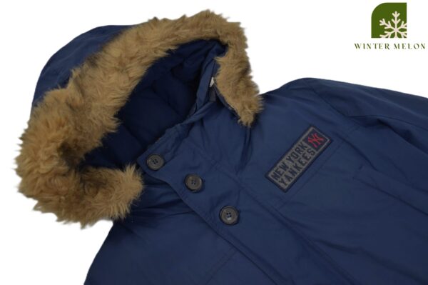 เสื้อกันหนาว MLB สีกรมมีฮู้ดเฟอร์ - Image 2