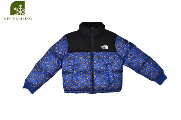 เสื้อกันหนาวทรงครอปTHE NORTH FACE สีน้ำเงินลาย