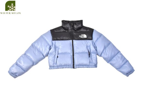 เสื้อกันหนาวทรงครอปTHE NORTH FACE สีฟ้าดำ
