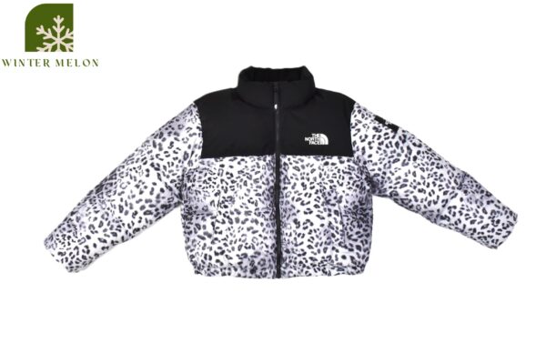เสื้อกันหนาวทรงครอปTHE NORTH FACE สีเทาลายเสือ