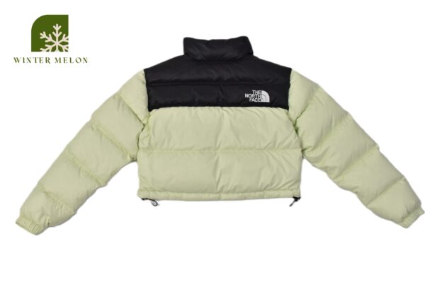 เสื้อกันหนาวทรงครอป THE NORTH FACE สีเขียวมะนาว - Image 4