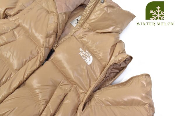 เสื้อกันหนาวทรงครอป THE NORTH FACE สีครีมกาแฟ รุ่นแขนถอดเป็นกั๊ก - Image 3